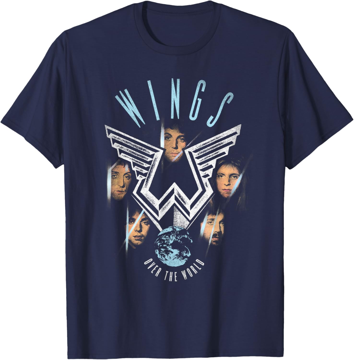 Official Paul McCartney Wings Over The World T-Shirt - T-Shirt | Navy