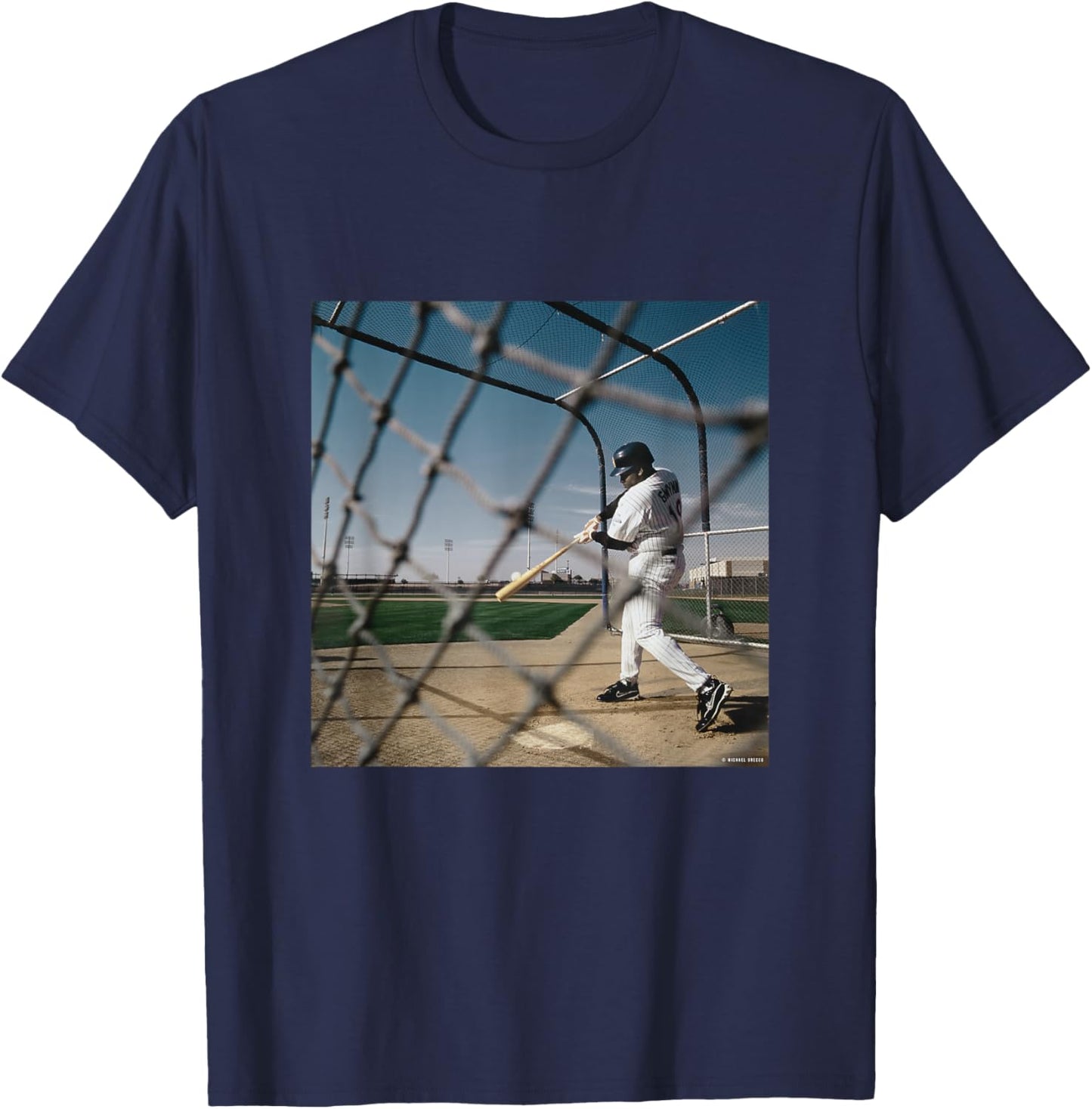 Tony Gwynn Mr Padre San Diego Padres MLB by Michael Grecco T-Shirt - T-Shirt | Navy
