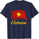 Vietnam Flag Patriotic Asian Men Women Children Vietnamese T-Shirt - T-Shirt | Navy