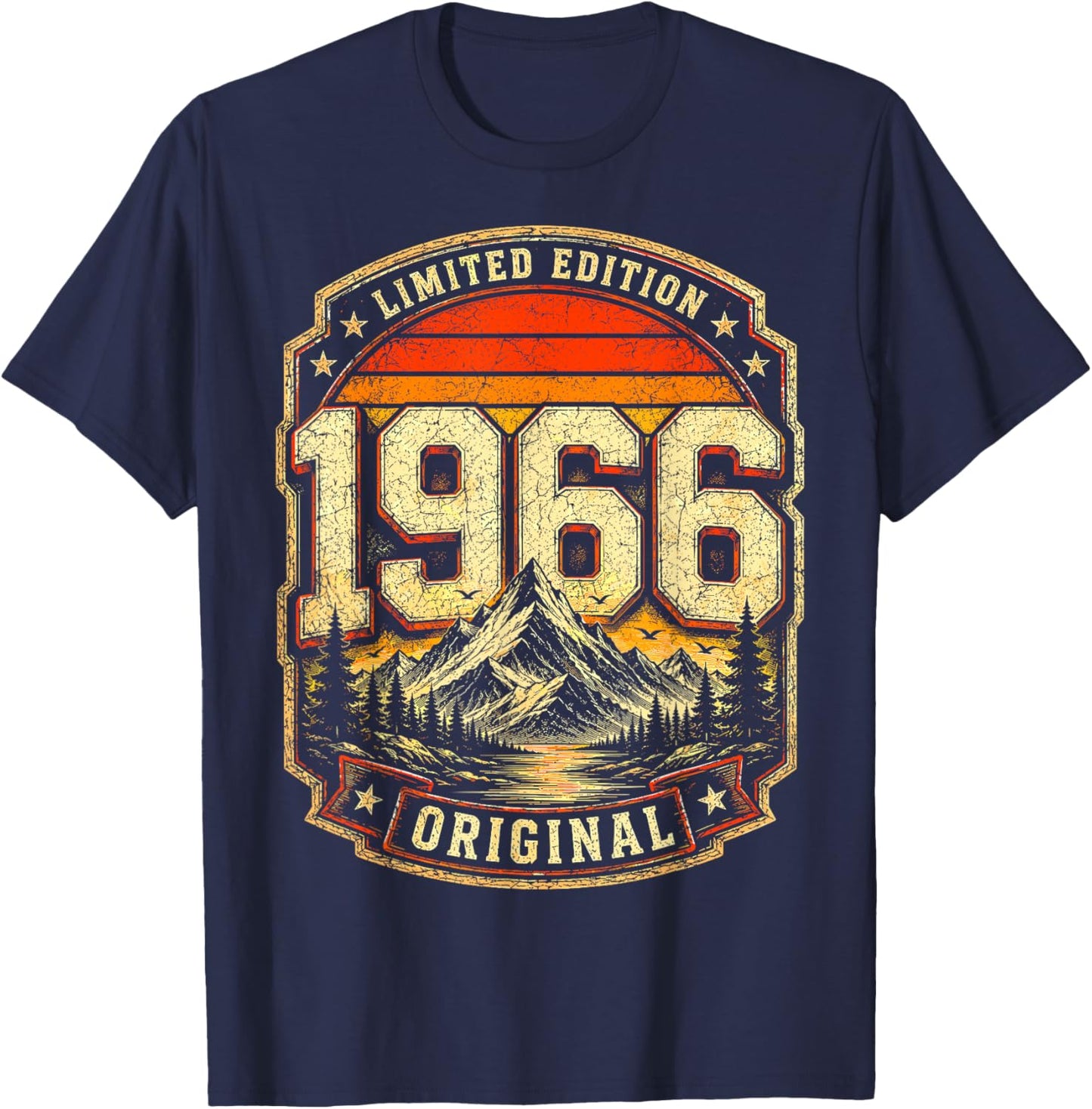 60. Geburtstag Mann Frau 60 Jahre 1966 Deko Geschenk Lustig T-Shirt - T-Shirt | Navy