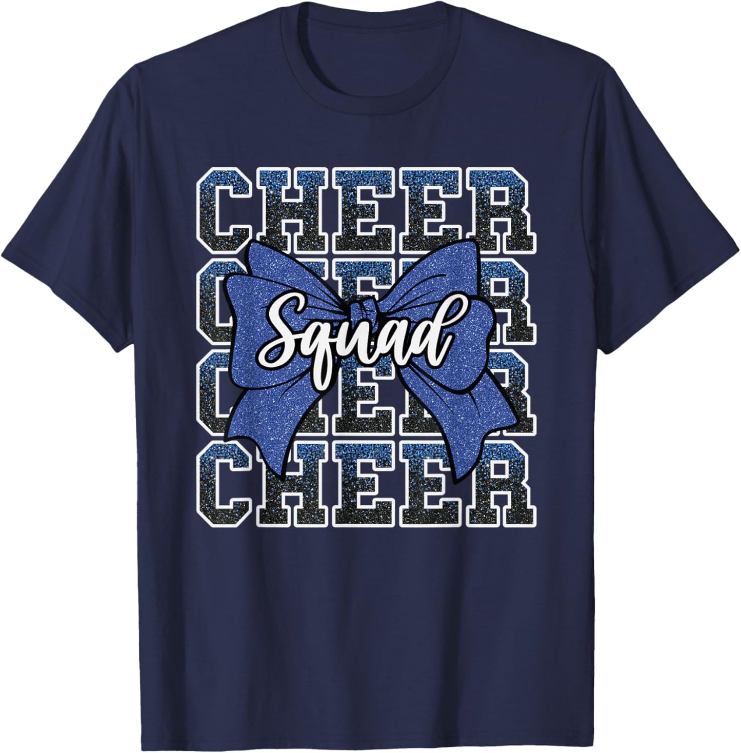 Blue Cheer Squad Funny Sport Cheerleader Cheerleading Team T-Shirt - T-Shirt | Navy