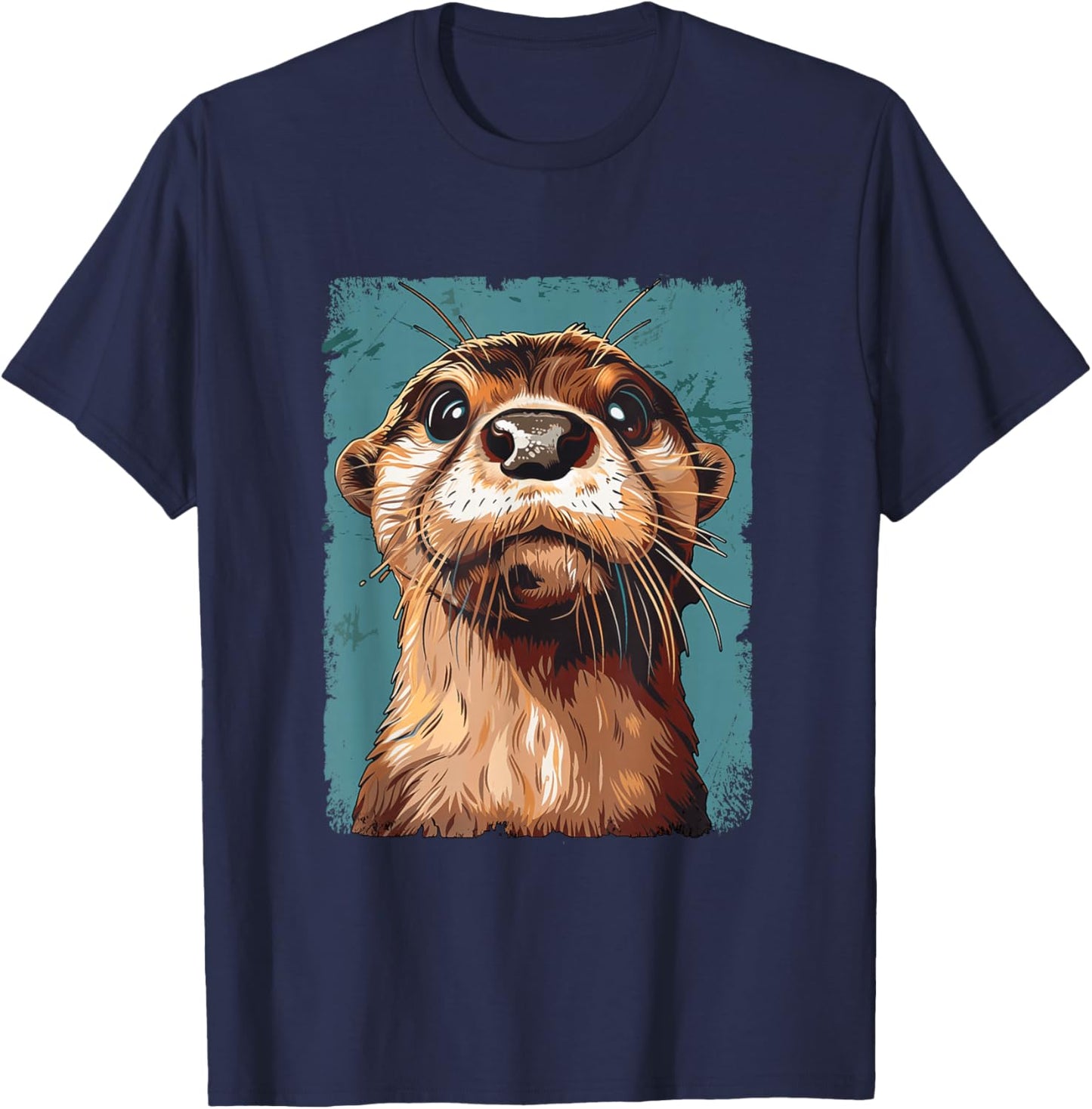 River Otter Lover For Boys Girls Cute Otter Animal Funny T-Shirt - T-Shirt | Navy