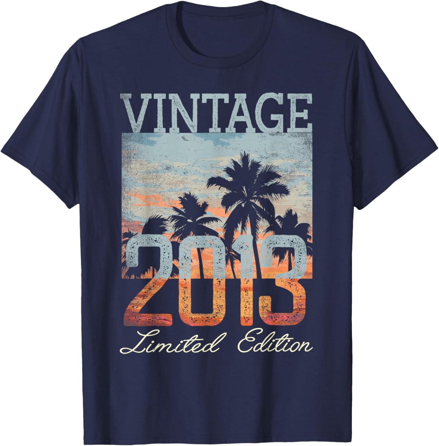 Vintage 2013 Limited Edition 13th Birthday 13 Year Old Gifts T-Shirt - T-Shirt | Navy