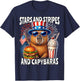 Capybara 4th of July American Capybara 250 T-Shirt - T-Shirt | Navy