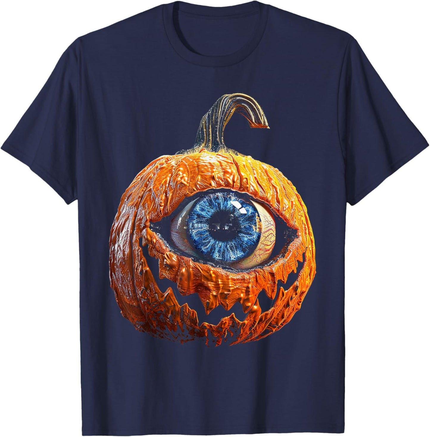 Pumpkin Costume Halloween Graphic Art Pumpkin T-Shirt - T-Shirt | Navy