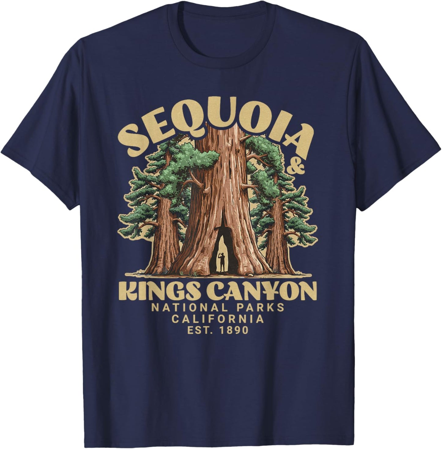Sequoia kings Canyon National Parks T-Shirt - T-Shirt | Navy