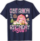 Great Grandpa Of The Birthday Girl Pink Farm Cow Birthday T-Shirt - T-Shirt | Navy