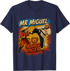 Mistah Miguel, Kung Fu Cat Design T-Shirt - T-Shirt | Navy