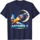 Artemis II 2026 Rocket Launch Mission to The Moon Artemis 2 T-Shirt - T-Shirt | Navy