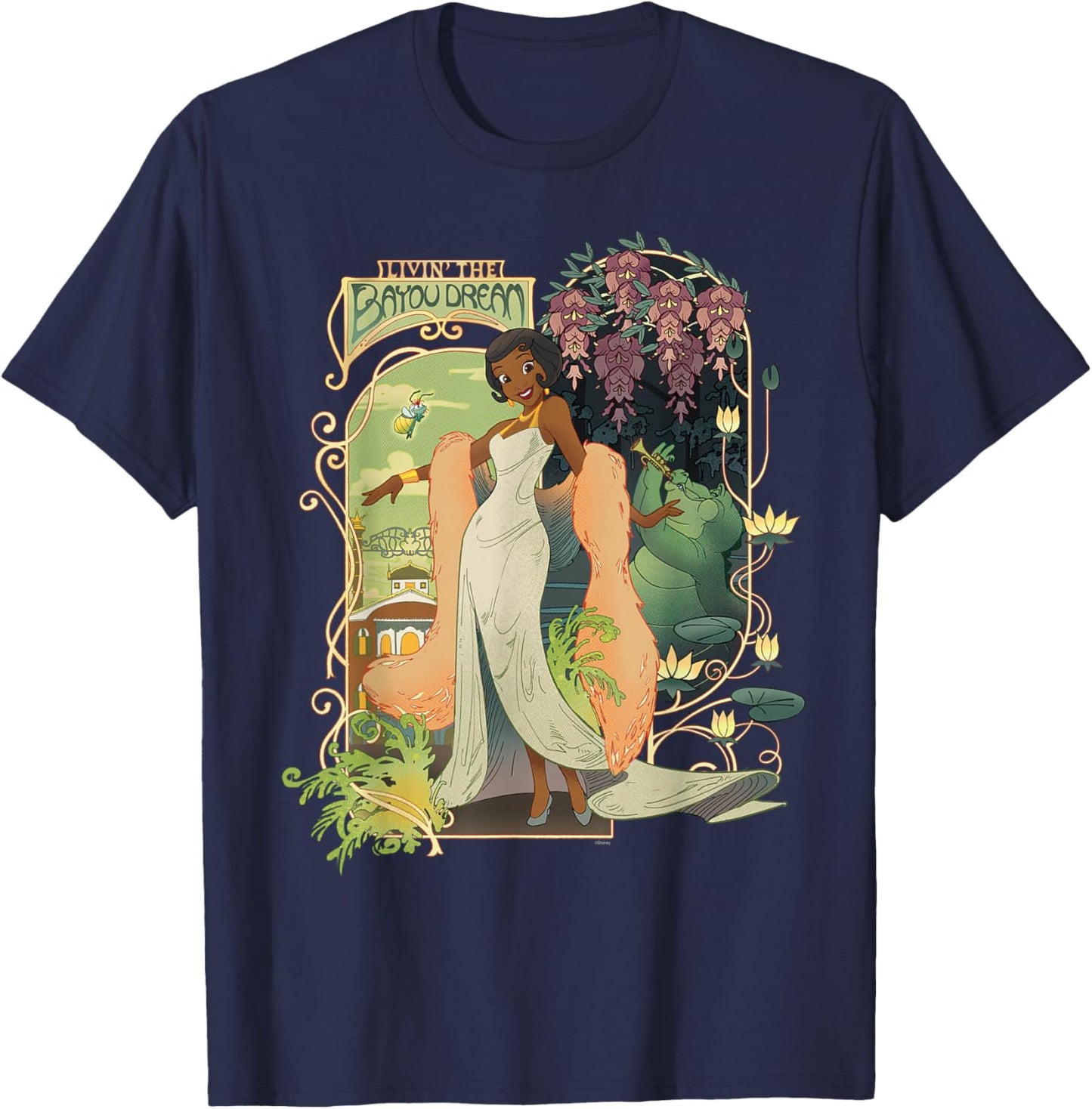 Disney Princess and The Frog Tiana Livin’ The Bayou Dream T-Shirt - T-Shirt | Navy