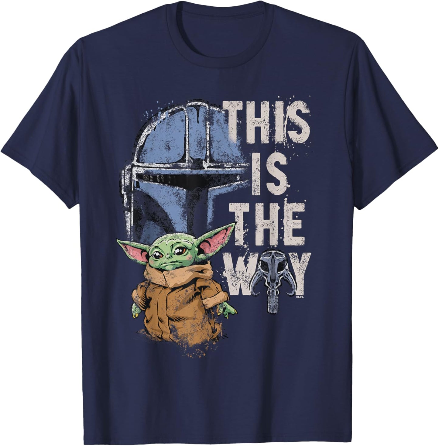 Star Wars The Mandalorian and Grogu This is The Way Graphic T-Shirt - T-Shirt | Navy