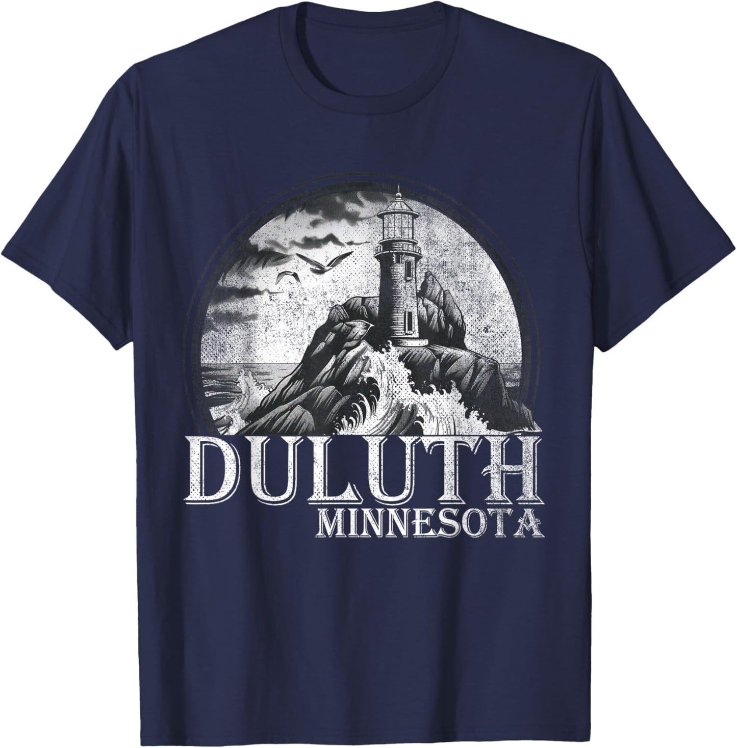 Duluth Minnesota MN | Outdoors T-Shirt - T-Shirt | Navy