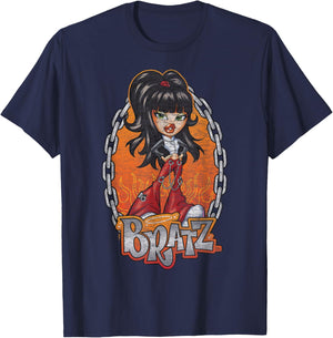 Bratz - Jade Chain and Flames T-Shirt - T-Shirt | Navy