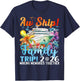 Aw Ship Its A Family Trip 2026 Summer Matching Family Cruise T-Shirt - T-Shirt | Navy