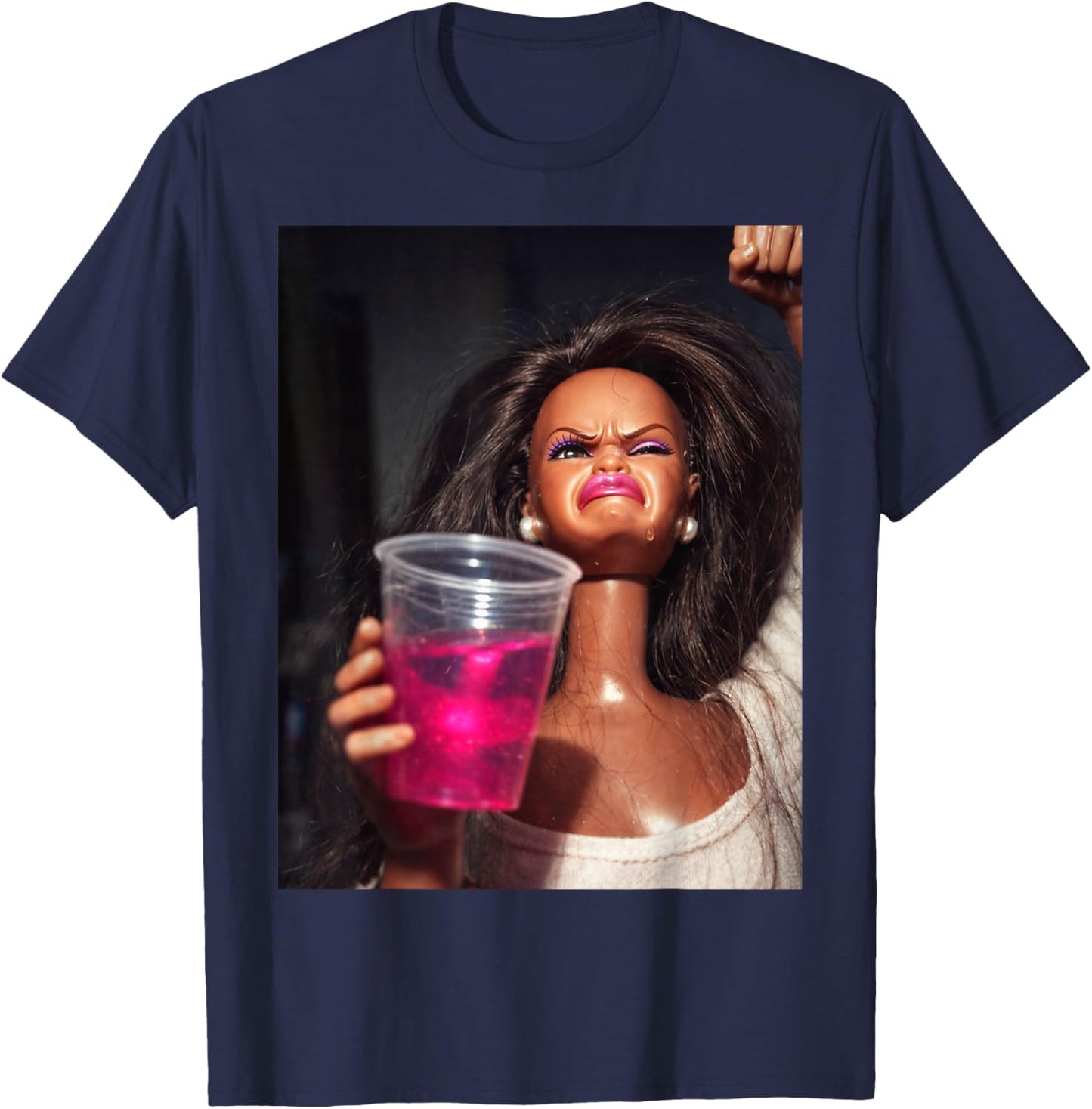 Disgusted Face Meme Doll Babe X Only Cute Baby Love Fans T-Shirt - T-Shirt | Navy