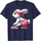 Easter Bunny Exercising Gym Fitness Workout Training T-Shirt - T-Shirt | Navy