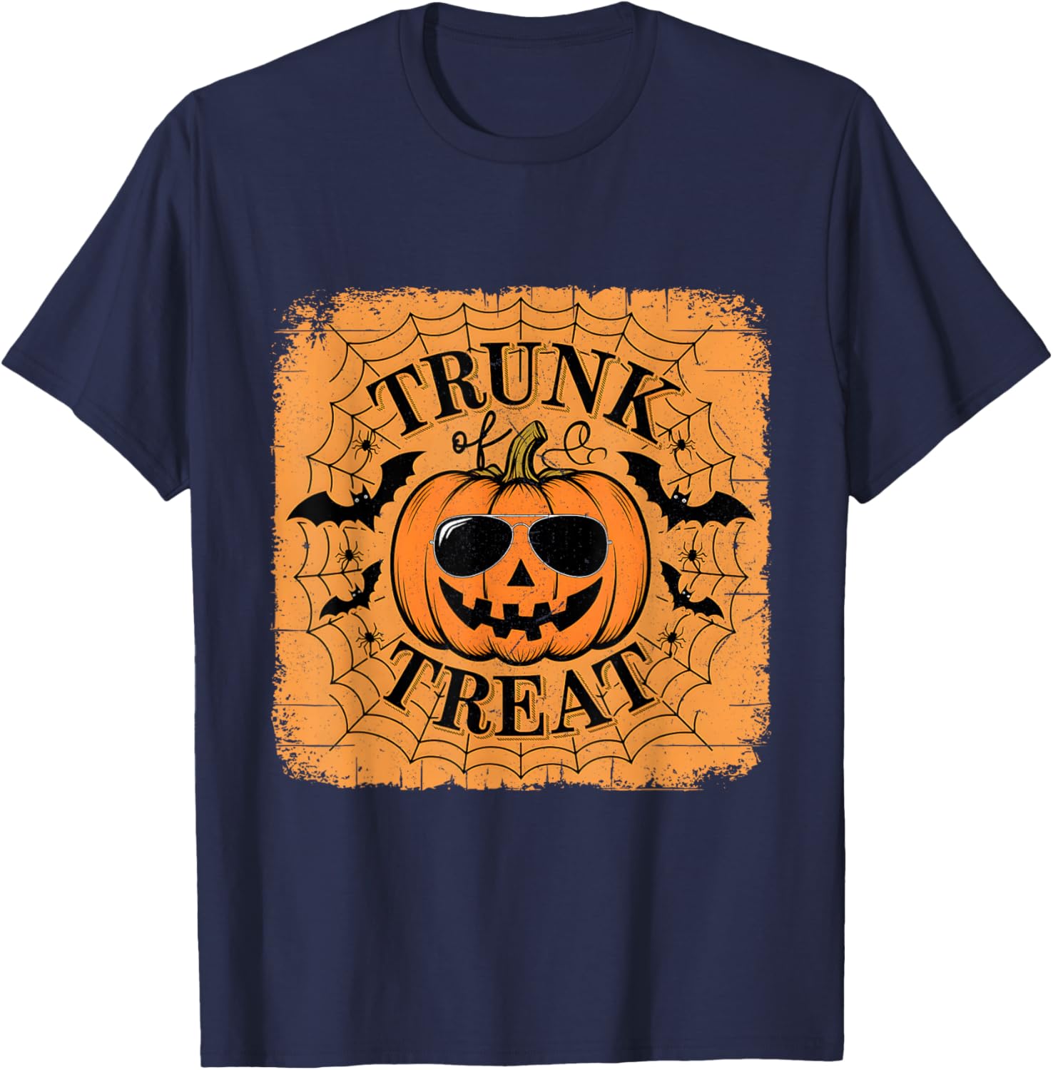 Trunk Or Treat Halloween Costume Christian Pumpkin Church T-Shirt - T-Shirt | Navy