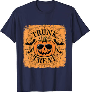 Trunk Or Treat Halloween Costume Christian Pumpkin Church T-Shirt - T-Shirt | Navy