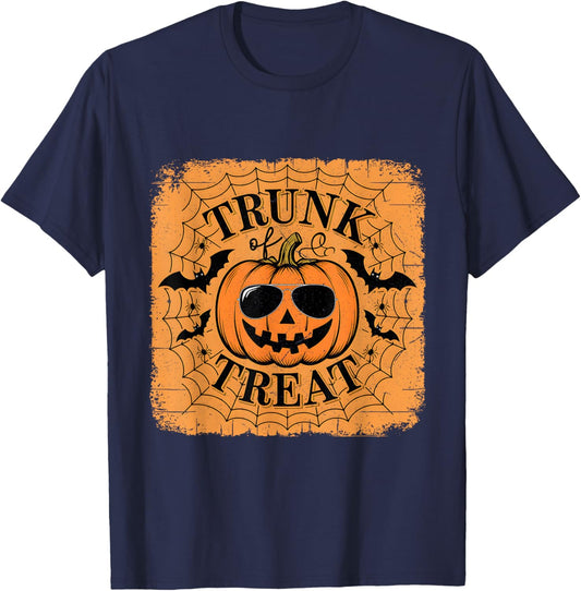 Trunk Or Treat Halloween Costume Christian Pumpkin Church T-Shirt - T-Shirt | Navy