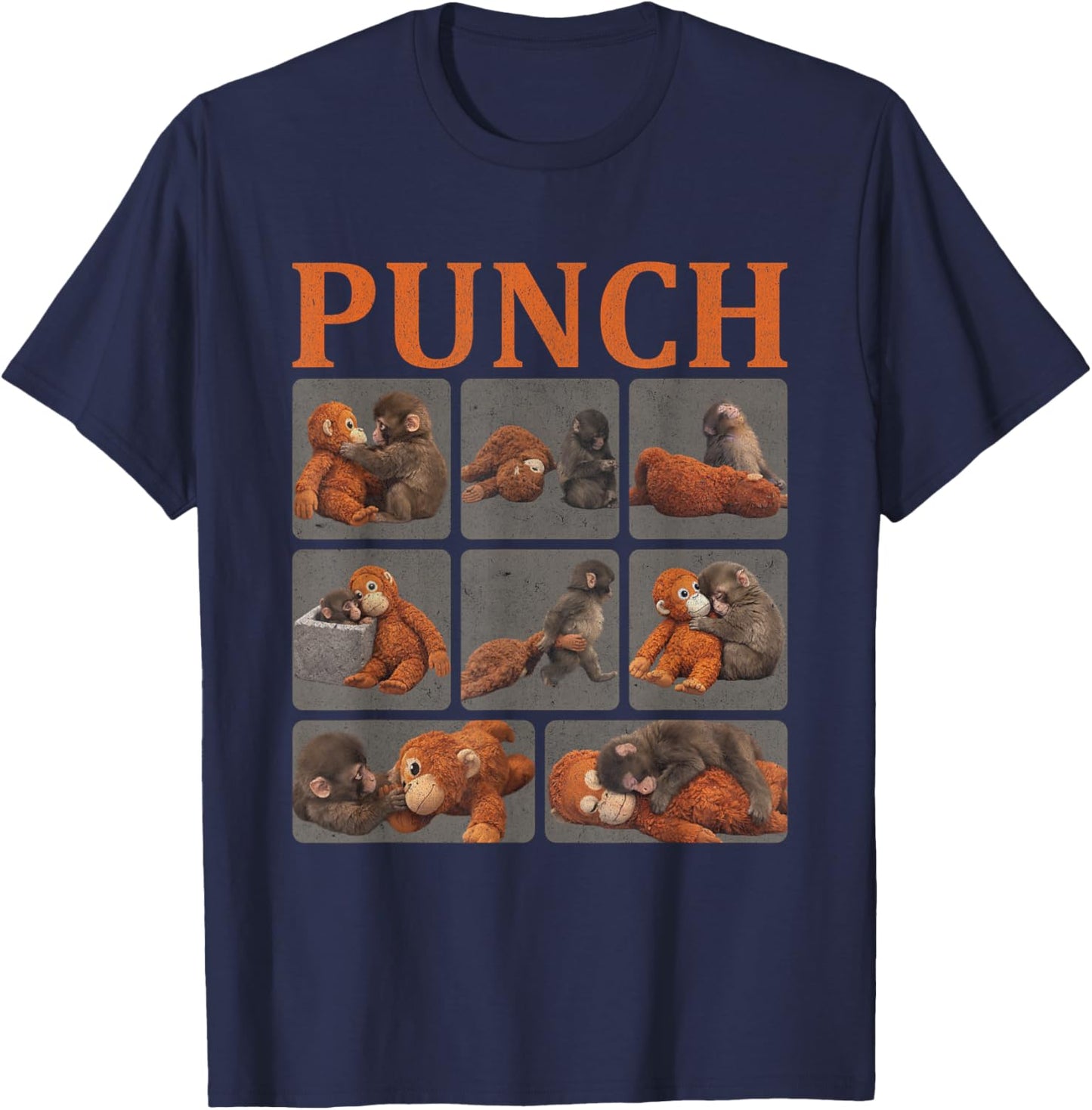 Cool Punch Cute Monkey T-Shirt - T-Shirt | Navy