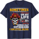 Sometimes I Look Back On My Life I'm Seriously Firefighter T-Shirt - T-Shirt | Navy