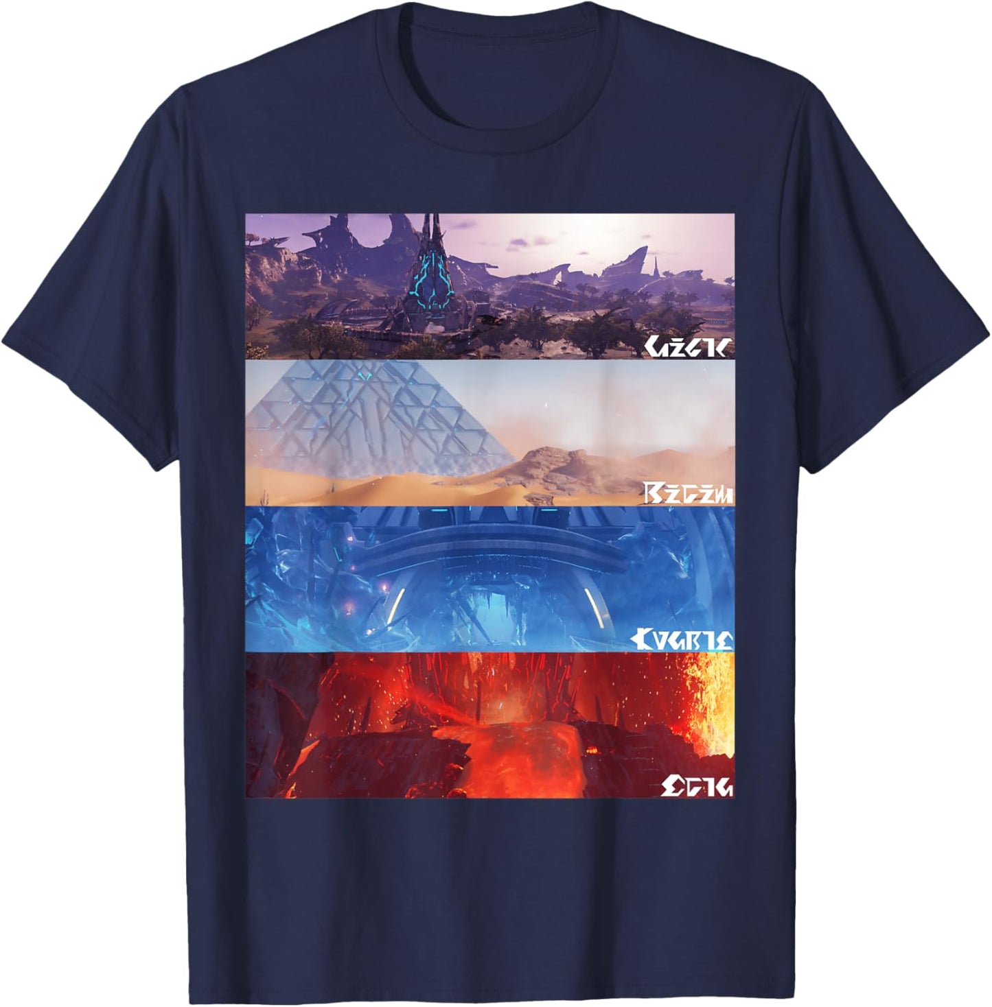 "PSO2 New Genesis" Halfa T-Shirt - T-Shirt | Navy