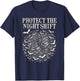 Bat Lover Animal Bat Conservation Protects The Night Shift T-Shirt - T-Shirt | Navy