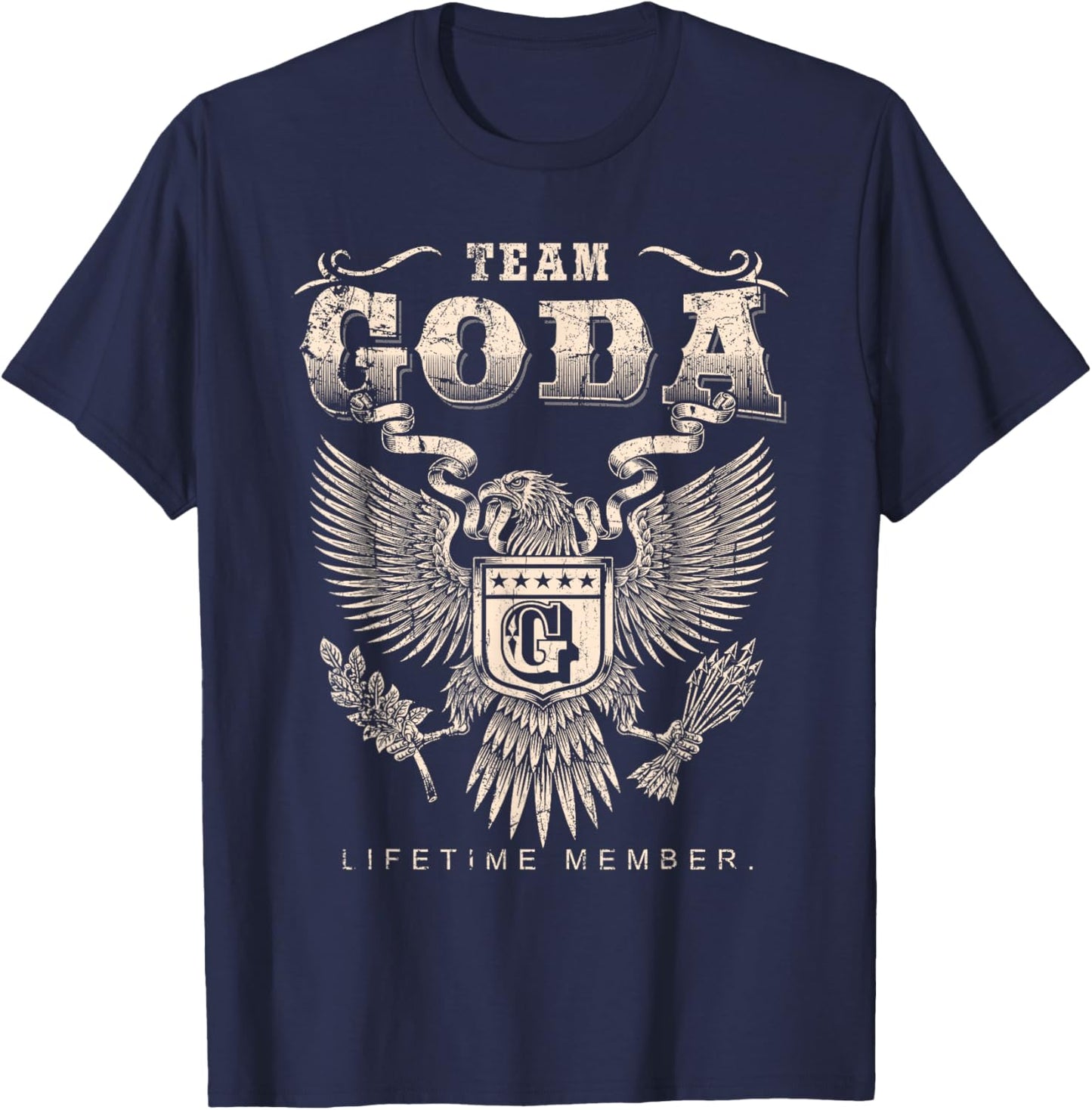 Team Goda Lifetime Member - Goda Name T-Shirt - T-Shirt | Navy