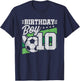 10 Year Old Soccer Birthday - Boys 10th Birthday Soccer T-Shirt - T-Shirt | Navy