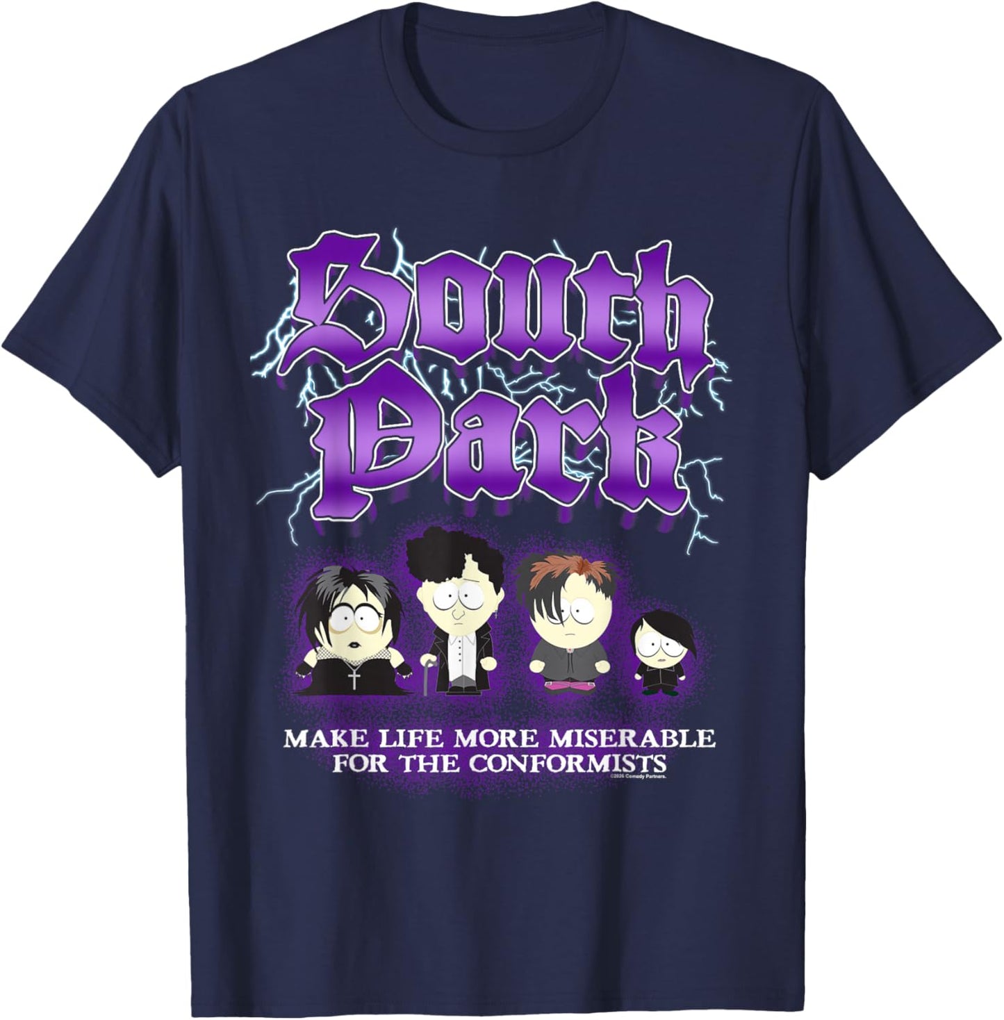 South Park Goth Kids Make Life More Miserable Funny Cartoon T-Shirt - T-Shirt | Navy
