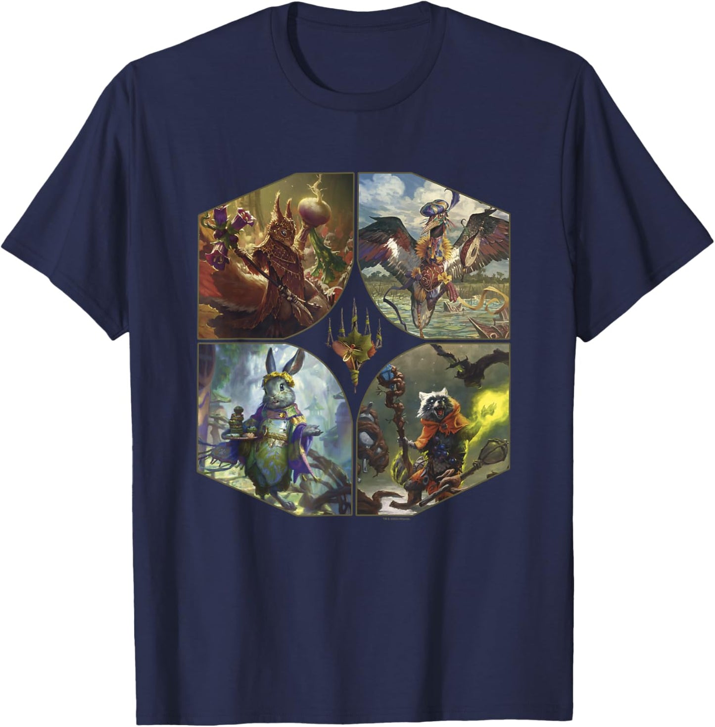 Magic: The Gathering Deck Commanders Portrait Vintage T-Shirt - T-Shirt | Navy
