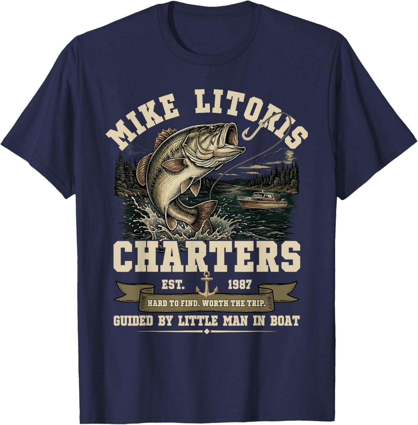 Mike Litoris Funny Adult Humor Innuendo Joke Gag Gifts T-Shirt - T-Shirt | Navy