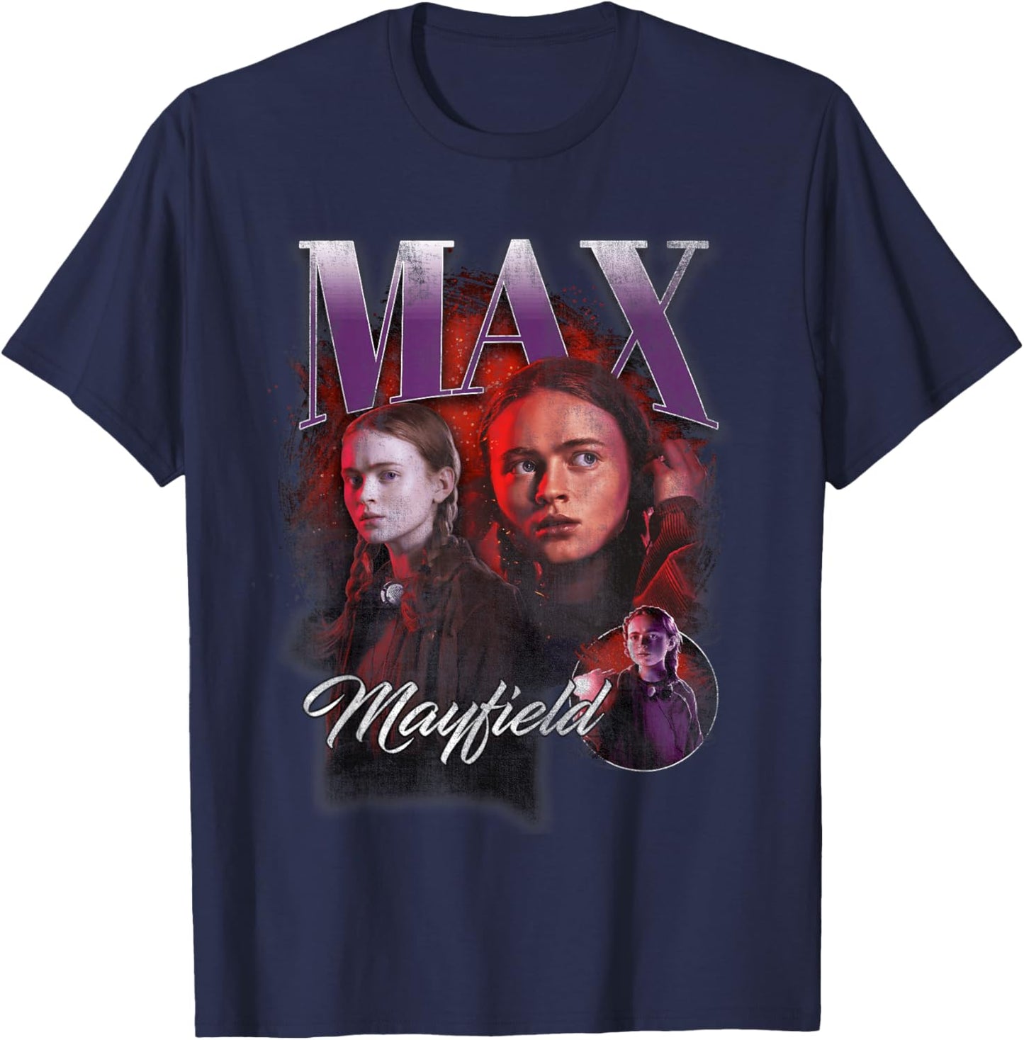 Stranger Things Max Homage T-Shirt - T-Shirt | Navy