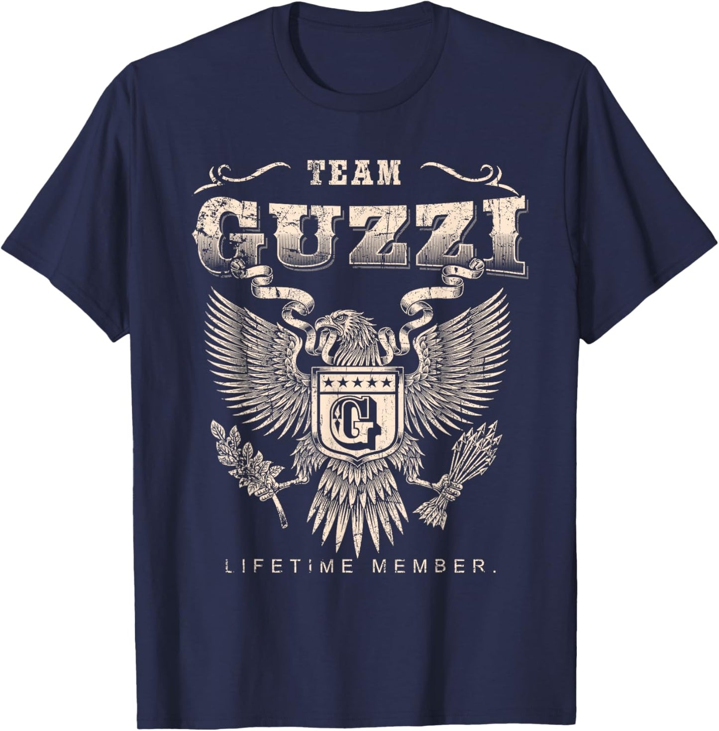 Team Guzzi Life Mitglied - Guzzi Name T-Shirt - T-Shirt | Navy