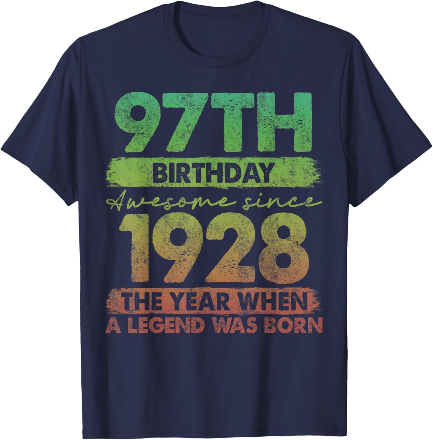 97 Year Old Gifts Vintage 1928 Limited Edition 97th Birthday T-Shirt - T-Shirt | Navy