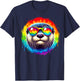 Cool Tie Dye Sunglasses Otter Illustration Art T-Shirt - T-Shirt | Navy