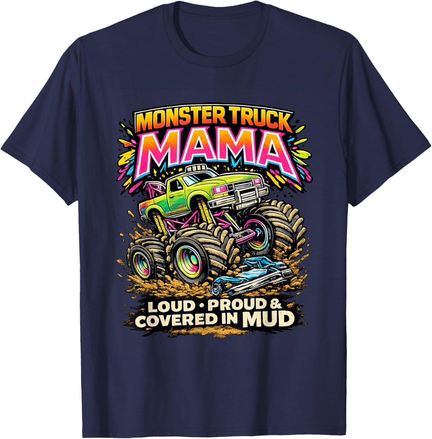 Monster Trucks Matching Family Outfits Motorsports Offroad T-Shirt - T-Shirt | Navy