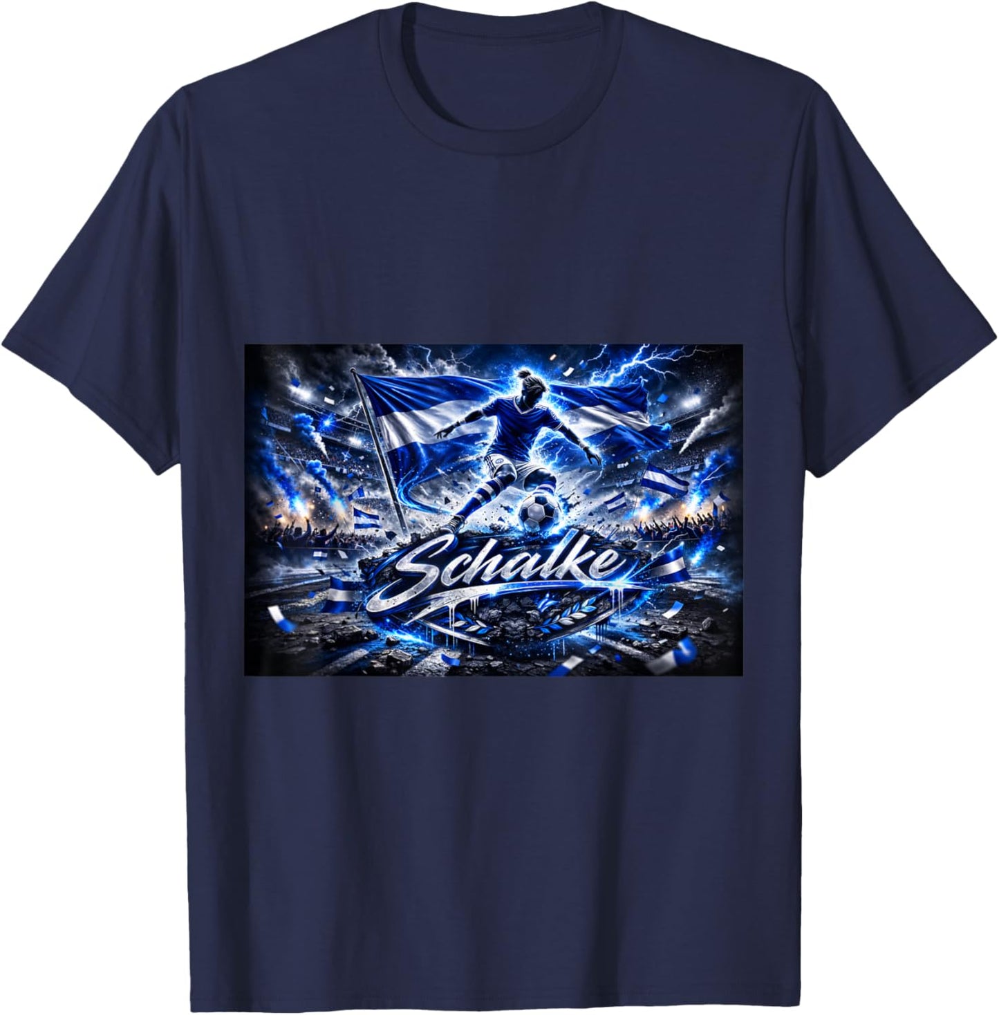 Schalke T- Shirt Gelsenkirchen Spruch Stadt Souvenir Fan T-Shirt - T-Shirt | Navy