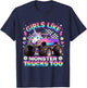 Girls Like Monster Trucks Too Cute Unicorn Truck Design T-Shirt - T-Shirt | Navy
