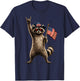 USA Flag 250 Years Raccoon Funny 4th of July Men Women Kids T-Shirt - T-Shirt | Navy