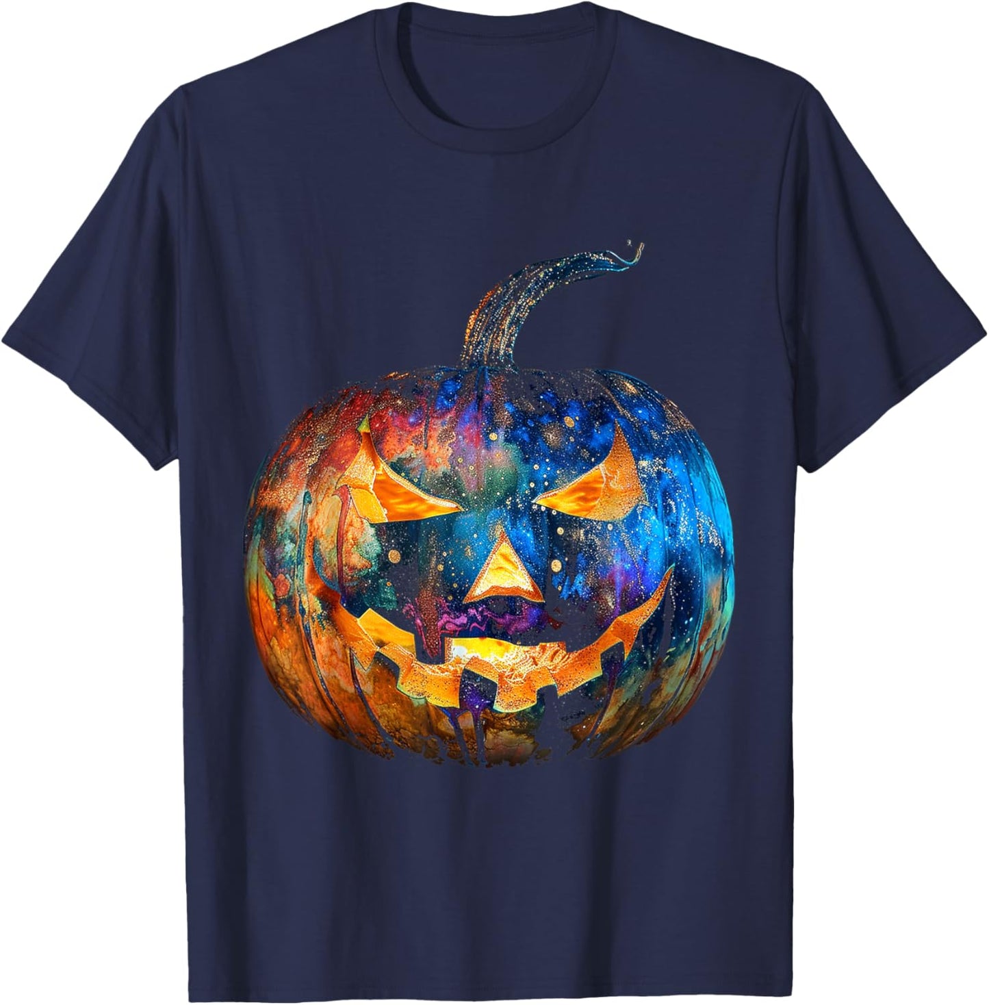Pumpkin Costume Halloween Spooky Art Pumpkin T-Shirt - T-Shirt | Navy