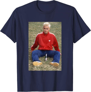 Robbie Williams of Take That in 1995 by Andy Willsher T-Shirt - T-Shirt | Navy