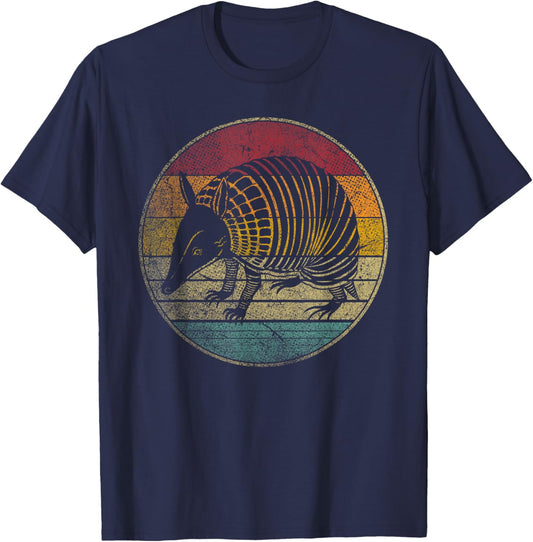 Armadillo - Vintage Funny Retro Style 70s 80s Men Women Kids T-Shirt - T-Shirt | Navy