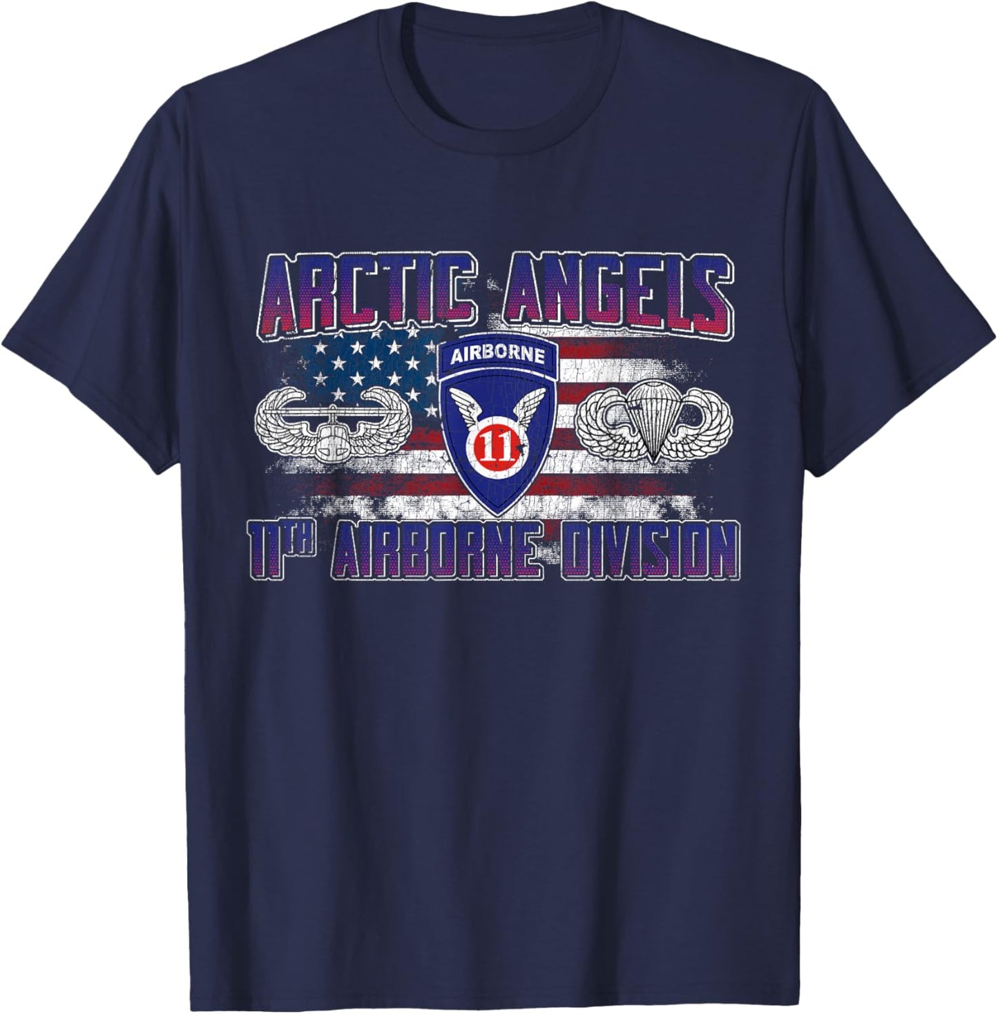 11th Airborne Division Arctic Angel Veteran Vintage Gifts T-Shirt - T-Shirt | Navy
