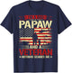 I'm A Dad Papaw And Veteran Fathers Day Papa Grandpa T-Shirt - T-Shirt | Navy