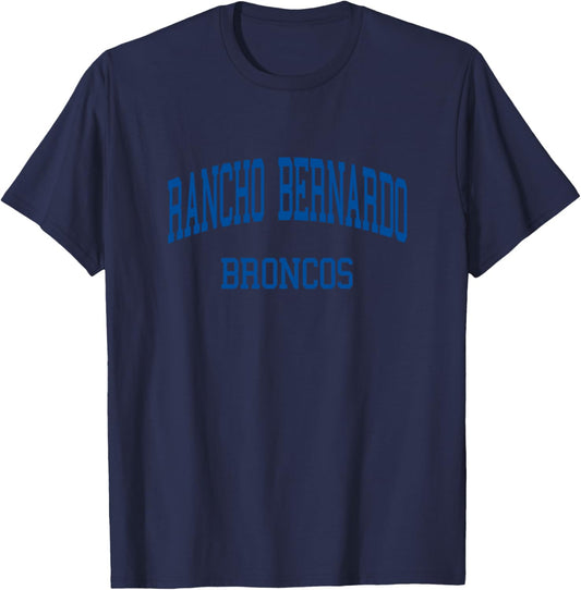 Rancho Bernardo High School HS San Diego CA Retro T-Shirt - T-Shirt | Navy