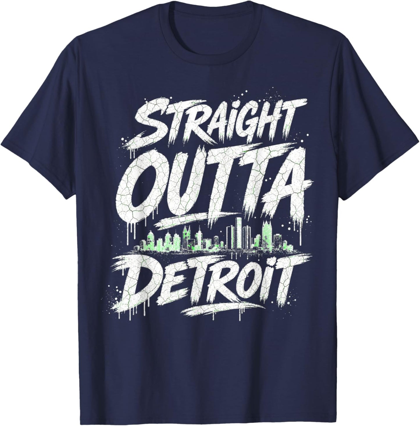 Straight Outta Detroit T-Shirt - T-Shirt | Navy