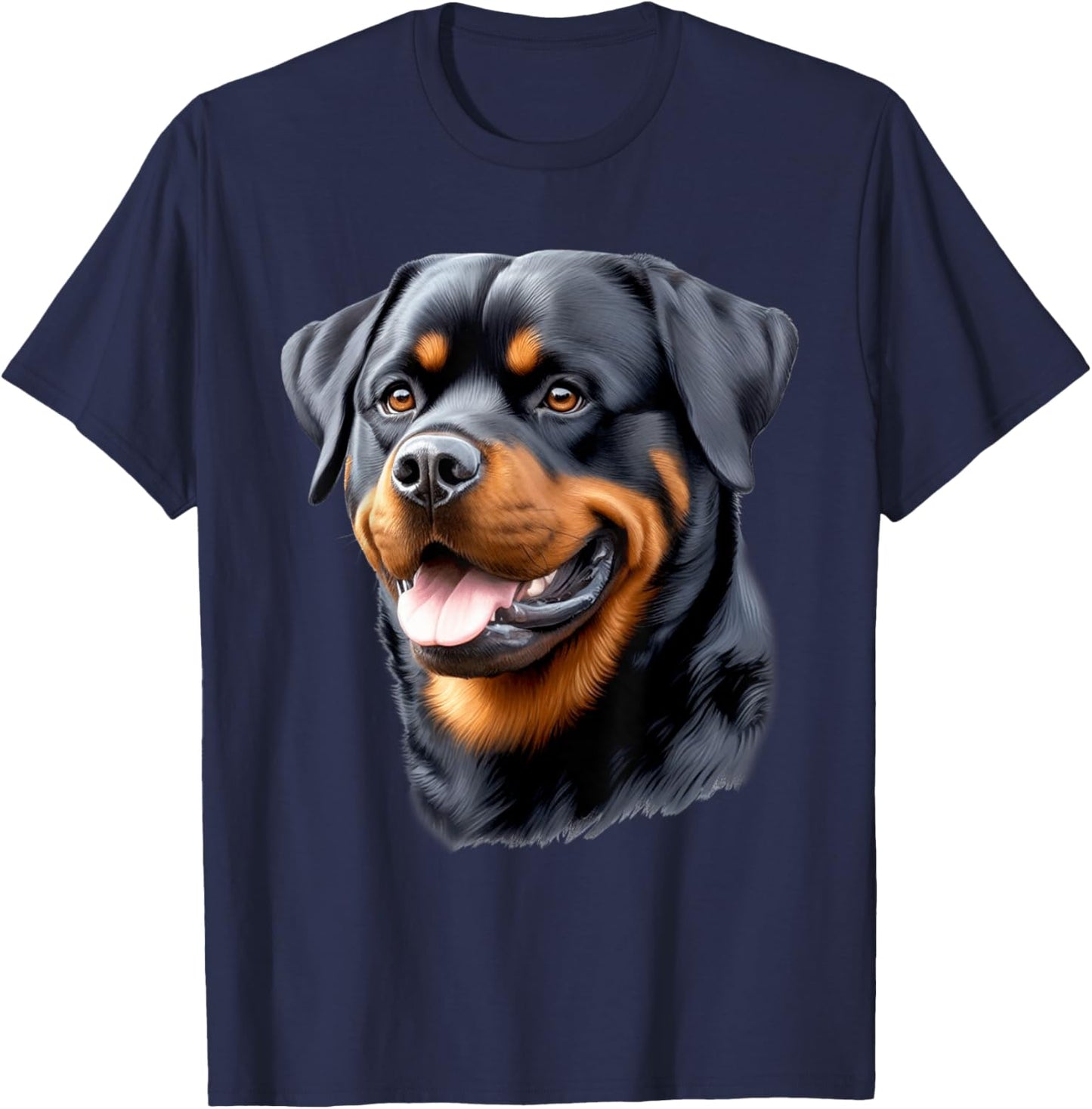 Rottweiler Dog Portrait T-Shirt - T-Shirt | Navy