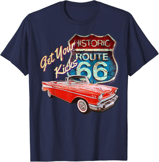 1957 57 Chevys Truck Bel Air Vintage Retro Car Street T-Shirt - T-Shirt | Navy
