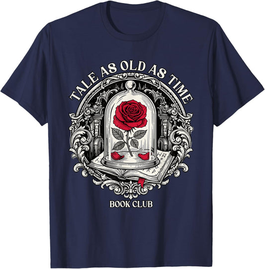 Tale As Old As Time Classic Book Lover Retro T-Shirt - T-Shirt | Navy